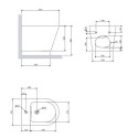 Bidet Wiszący Tampa 51x37 Biały TAMPABIBP Omnires Bidet Wiszący Tampa 51x37 Biały TAMPABIBP Omnires