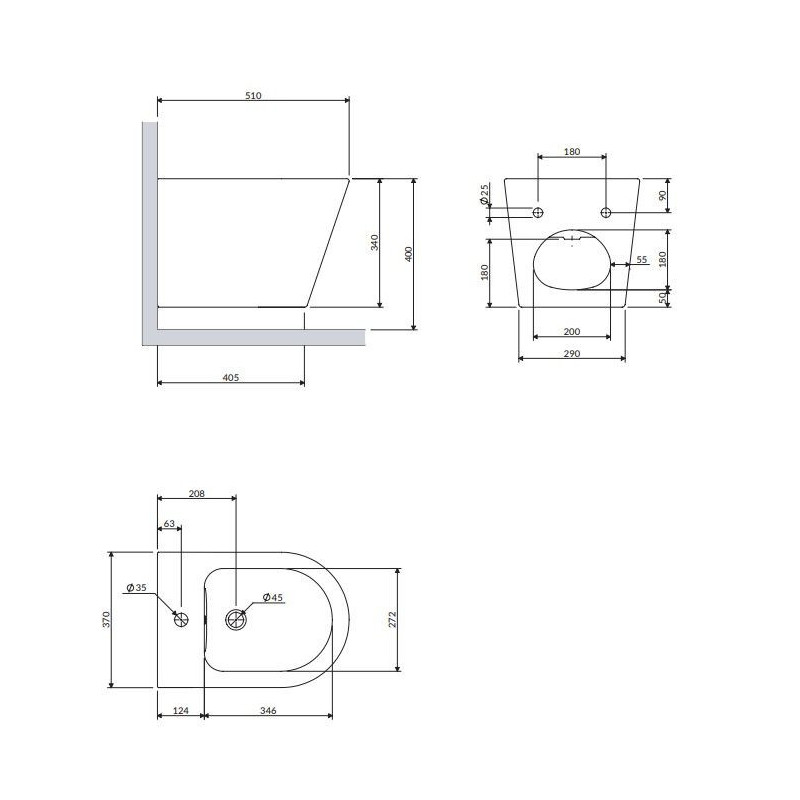 Bidet Wiszący Tampa 51x37 Biały TAMPABIBP Omnires Bidet Wiszący Tampa 51x37 Biały TAMPABIBP Omnires