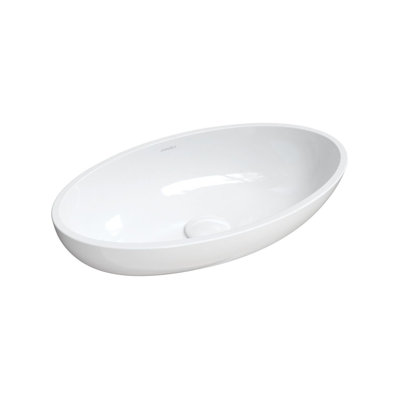 Umywalka Nablatowa Crete Biały 51x30 CRETEBP Omnires Umywalka Nablatowa Crete Biały 51x30 CRETEBP Omnires