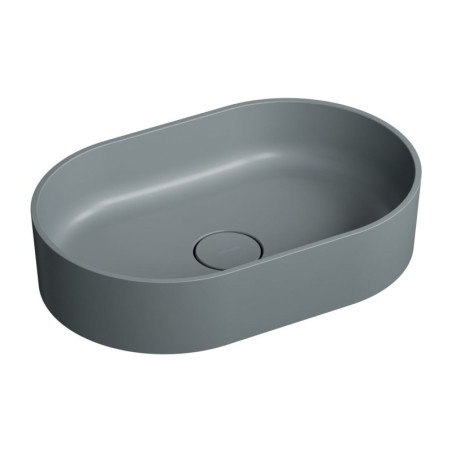 Umywalka Nablatowa Ovo Ash Grey Mat 55x36 OVOUNAG Omnires