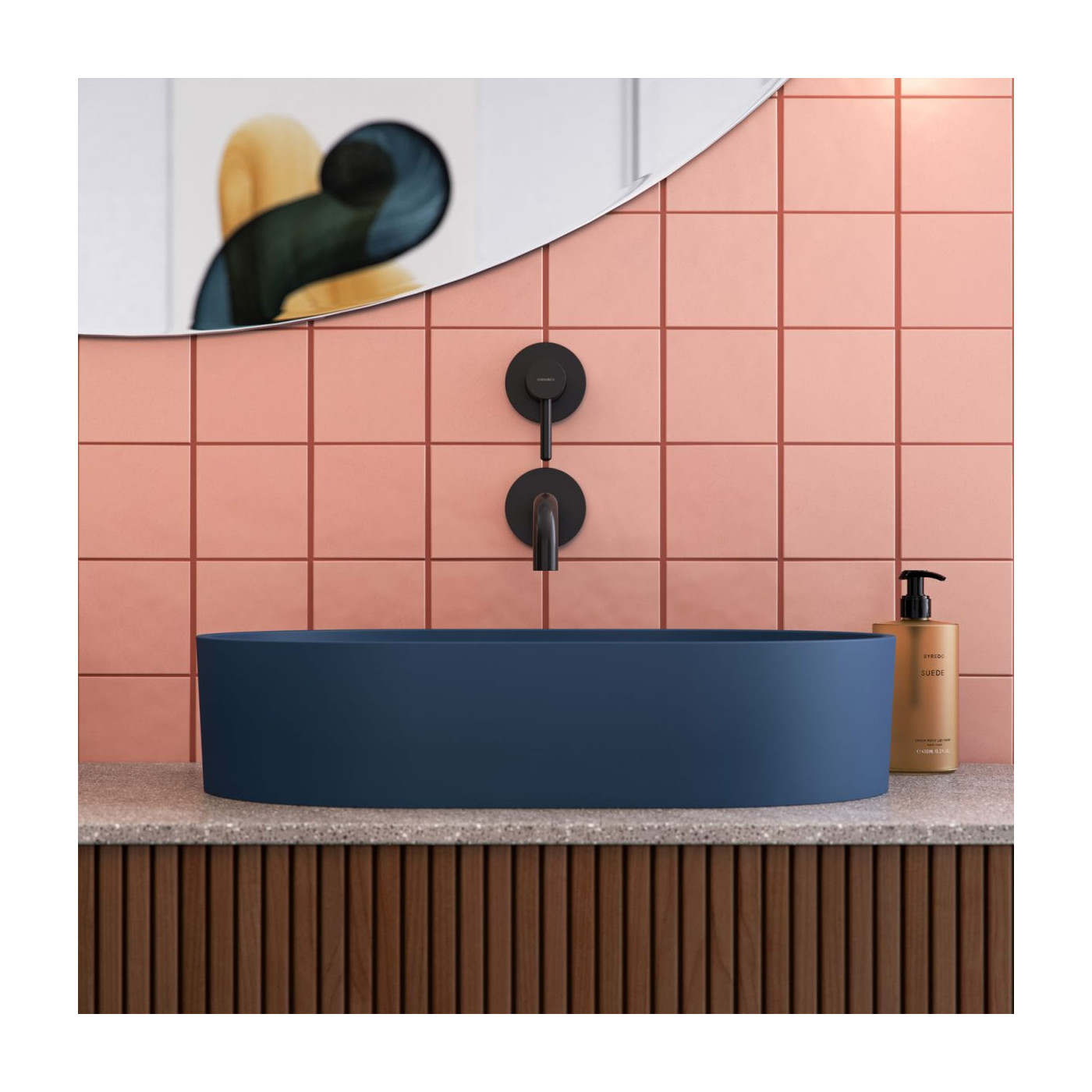 Umywalka Nablatowa Ovo Midnight blue Mat 55x36 OVOUNMB Omnires Umywalka Nablatowa Ovo Midnight blue Mat 55x36 OVOUNMB Omnires