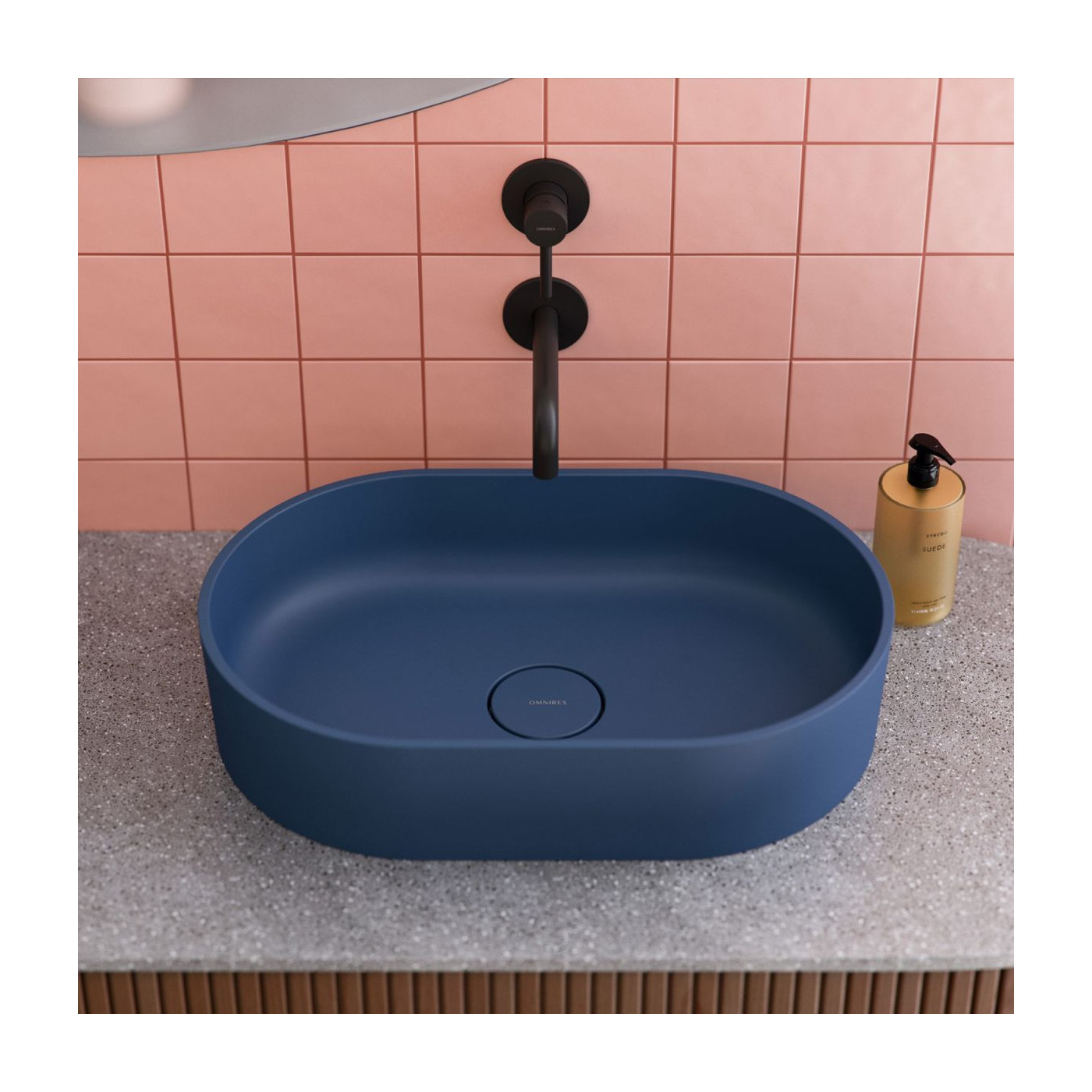 Umywalka Nablatowa Ovo Midnight blue Mat 55x36 OVOUNMB Omnires Umywalka Nablatowa Ovo Midnight blue Mat 55x36 OVOUNMB Omnires