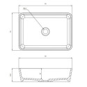 Umywalka Nablatowa Parma Szaro-Biała 50x35 PARMAUNBSP Omnires Umywalka Nablatowa Parma Szaro-Biała 50x35 PARMAUNBSP Omnires