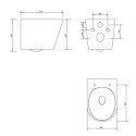Zestaw WC Tampa Biały 51,5x36 TAMPAMWBP Omnires Zestaw WC Tampa Biały 51,5x36 TAMPAMWBP Omnires