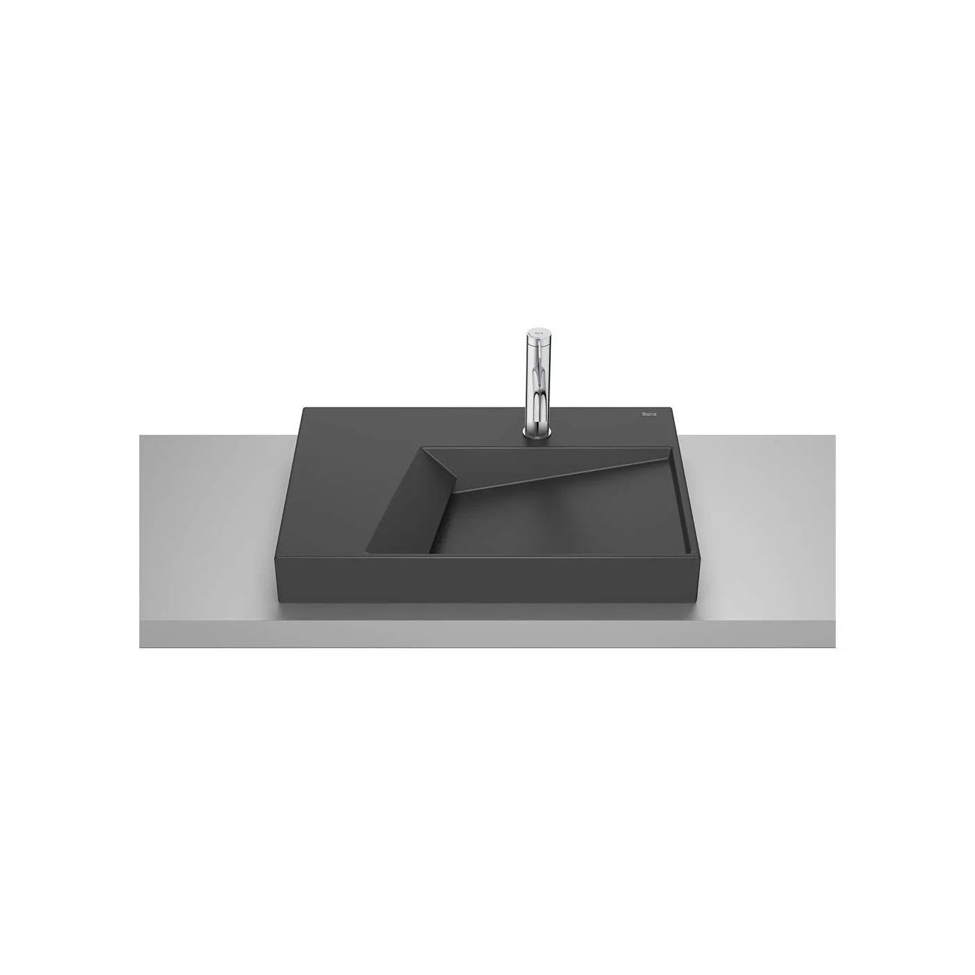 Umywalka Nablatowa Horizon Geometric Czarny Mat 60x42 A32727608B Roca Umywalka Nablatowa Horizon Geometric Czarny Mat 60x42 A32727608B Roca