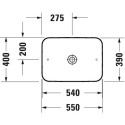 Umywalka Cape Cod 55x40 cm Nablatowa Prostokątna 2347550000 Duravit Umywalka Cape Cod 55x40 cm Nablatowa Prostokątna 2347550000 Duravit