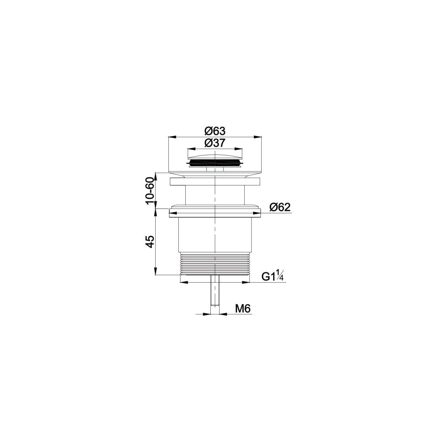 Korek Klik-Klak Chrom A47CR Omnires Korek Klik-Klak Chrom A47CR Omnires
