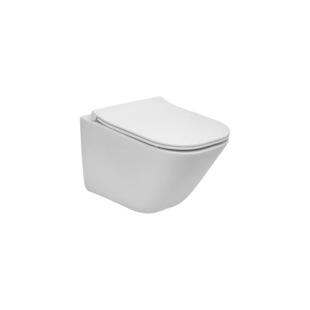 Miska WC Rimless Square Compacto Z Deską Wolnoopadającą Slim A34H473000 Roca