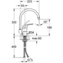 Jednouchwytowa Bateria Zlewozmywakowa Euroeco Chrom 32752000 Grohe Jednouchwytowa Bateria Zlewozmywakowa Euroeco Chrom 32752000 Grohe