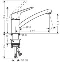 Jednouchwytowa Bateria Kuchenna Logis Chrom 71830000 Hansgrohe Jednouchwytowa Bateria Kuchenna Logis Chrom 71830000 Hansgrohe