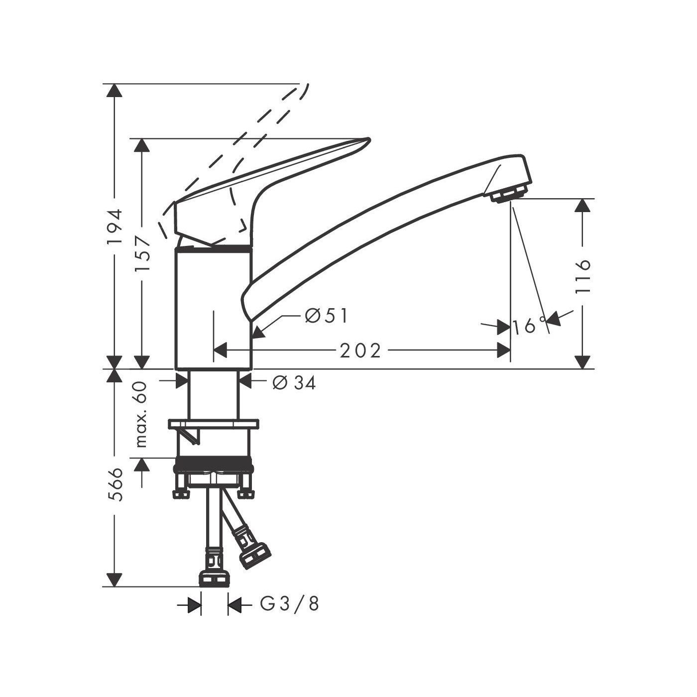 Jednouchwytowa Bateria Kuchenna Logis Chrom 71830000 Hansgrohe Jednouchwytowa Bateria Kuchenna Logis Chrom 71830000 Hansgrohe