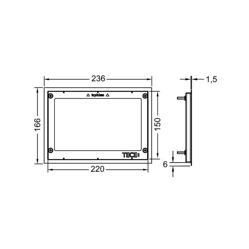 Ramka Maskująca Do WC Lux Mini Chrom Błyszczący 9240645 Tece Ramka Maskująca Do WC Lux Mini Chrom Błyszczący 9240645 Tece