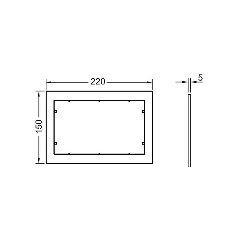 Ramka Dystansowa Przycisku WC Now Czarny Połysk 9240415 Tece Ramka Dystansowa Przycisku WC Now Czarny Połysk 9240415 Tece