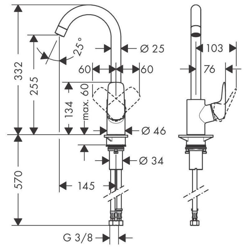 Jednouchwytowa Bateria Kuchenna Logis Chrom 71835000 Hansgrohe Jednouchwytowa Bateria Kuchenna Logis Chrom 71835000 Hansgrohe