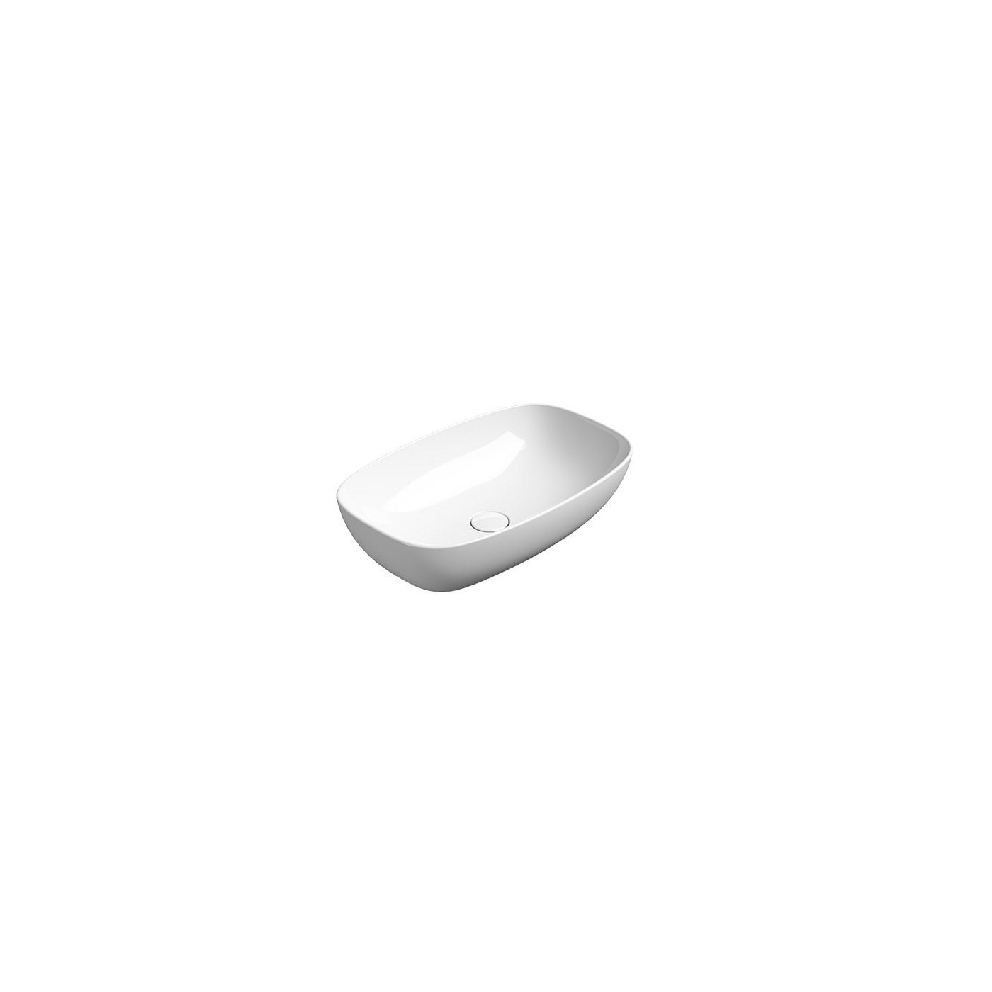 Umywalka Nablatowa Nubes 60x38 Bianco Lucido 978311 GSI Umywalka Nablatowa Nubes 60x38 Bianco Lucido 978311 GSI