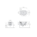 Miska WC Meg 11 55x35 Nero Mat 5486NEMT Galassia Miska WC Meg 11 55x35 Nero Mat 5486NEMT Galassia