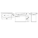 Umywalka Nablatowa Ilbagnoalessi 100x38 cm Czarny Mat H8189747161121 Laufen Umywalka Nablatowa Ilbagnoalessi 100x38 cm Czarny Mat H8189747161121 Laufen