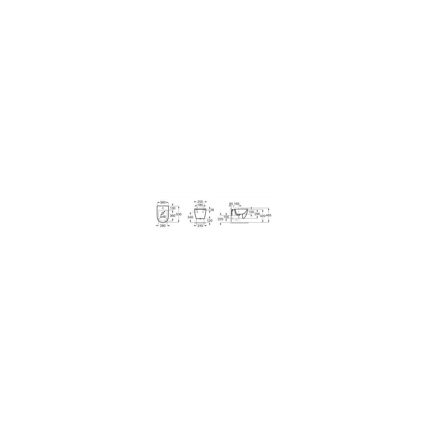 Bidet Wiszący Ona Biały A357685000 Roca Bidet Wiszący Ona Biały A357685000 Roca