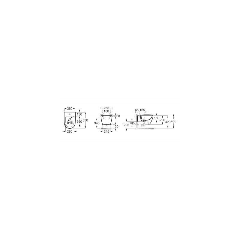 Bidet Wiszący Ona Biały A357685000 Roca Bidet Wiszący Ona Biały A357685000 Roca