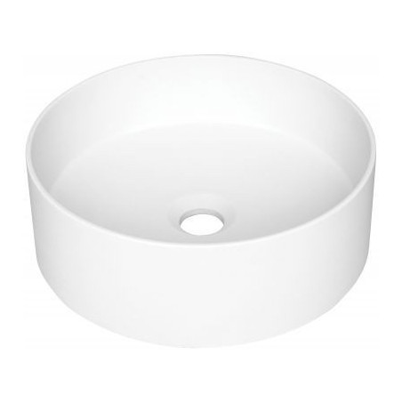 Umywalka Okrągła Nablatowa Silia 36x36 cm Biała CQSAU4S Deante