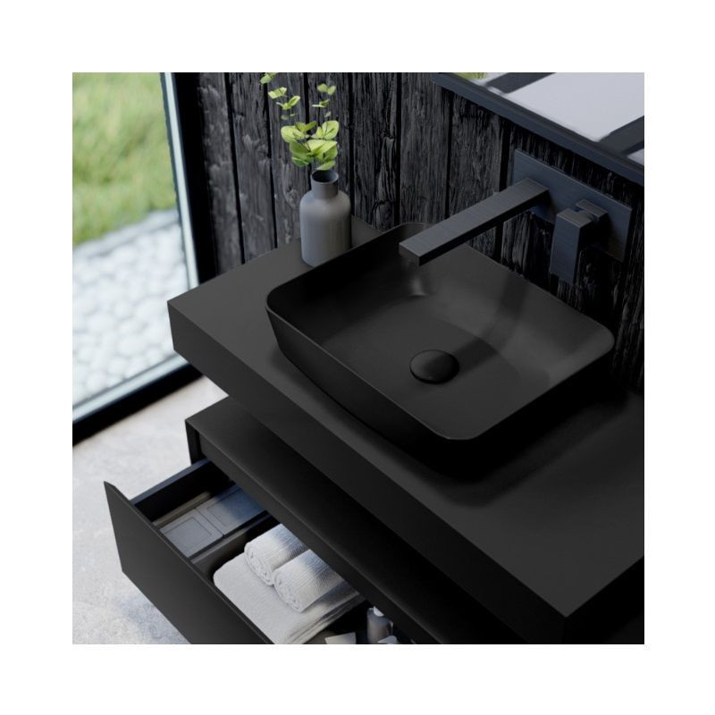 Umywalka Nablatowa Nomia 50 Black Mat 145291 Elita Umywalka Nablatowa Nomia 50 Black Mat 145291 Elita