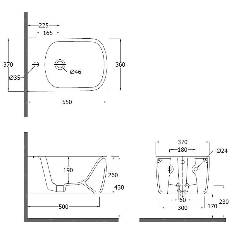 Bidet Wiszący Resa Biały 27BIW0143 Kludi Bidet Wiszący Resa Biały 27BIW0143 Kludi