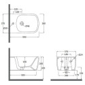 Bidet Wiszący Resa Biały Mat 27BIW0153 Kludi Bidet Wiszący Resa Biały Mat 27BIW0153 Kludi
