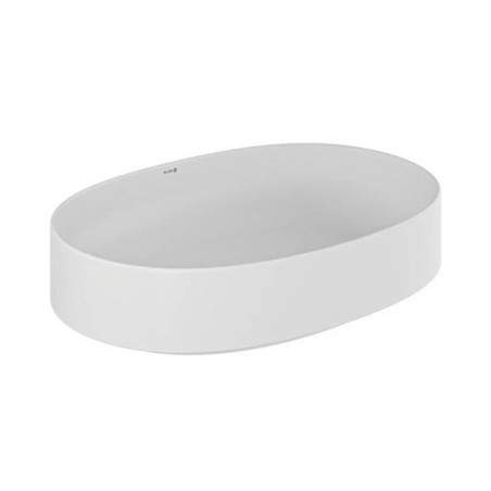 Umywalka Ceramiczna Nablatowa Owalna 60X40 Resa Biały Mat 58CW2053 Kludi