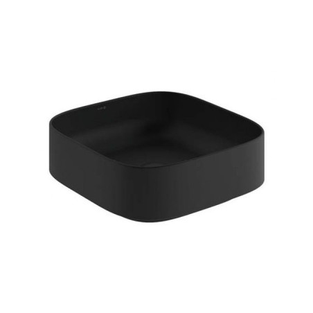 Umywalka Ceramiczna Nablatowa Kwadratowa 40X40 Resa Czarny Mat 58CW3039 Kludi