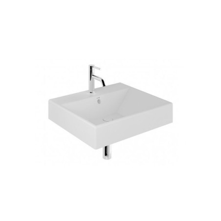 Umywalka Ceramiczna Podwieszana Prostokątna 61X50 Z Otworem Na Baterię Resa Biały Mat 59WW6153 Kludi