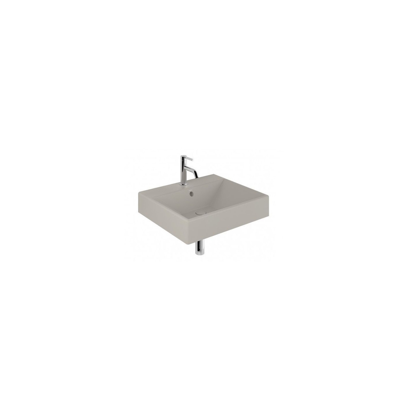 Umywalka Ceramiczna Podwieszana Prostokątna 61X50 Z Otworem Na Baterię Resa Jasny Szary Mat 59WW61O2 Kludi Umywalka Ceramiczna Podwieszana Prostokątna 61X50 Z Otworem Na Baterię Resa Jasny Szary Mat 59WW61O2 Kludi