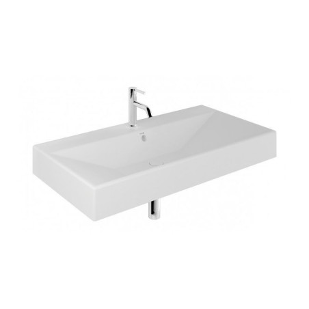 Umywalka Ceramiczna Podwieszana Prostokątna 101X50 Z Otworem Na Baterię Resa Biały Mat 59WW10153 Kludi