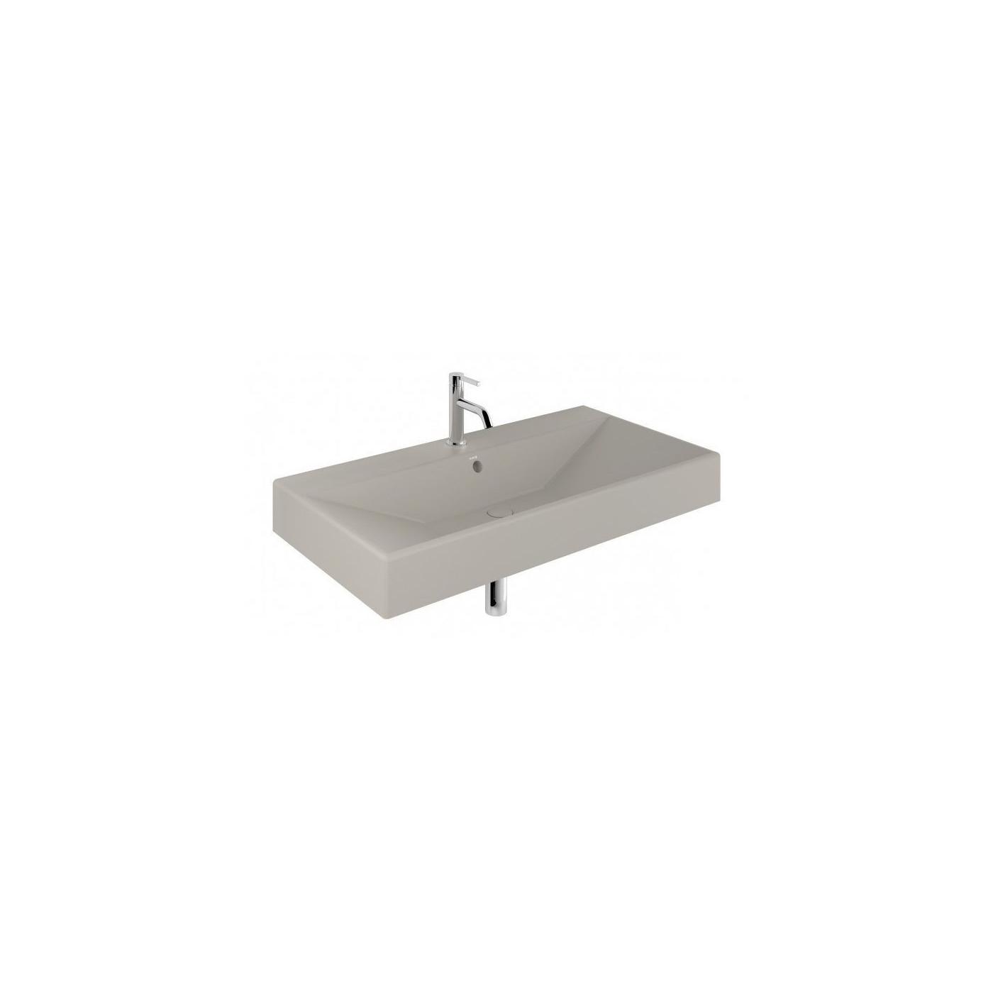 Umywalka Ceramiczna Podwieszana Prostokątna 101X50 Z Otworem Na Baterię Resa Jasny Szary Mat 59WW101O2 Kludi Umywalka Ceramiczna Podwieszana Prostokątna 101X50 Z Otworem Na Baterię Resa Jasny Szary Mat 59WW101O2 Kludi