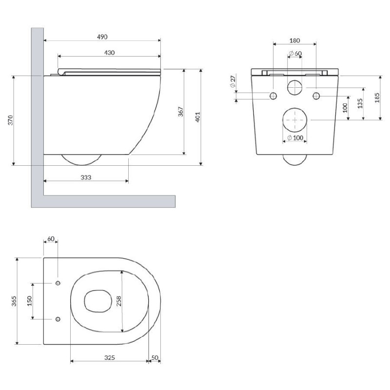 Miska WC Wisząca Ottawa Silent Power Z Deską Wolnoopadającą OTTAWASPMWBP Omnires Miska WC Wisząca Ottawa Silent Power Z Deską Wolnoopadającą OTTAWASPMWBP Omnires