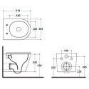 Zestaw Miska WC Wisząca Rimless Oceano.2 Z Deską Wolnoopadającą OC013+OC007S Althea Zestaw Miska WC Wisząca Rimless Oceano.2 Z Deską Wolnoopadającą OC013+OC007S Althea