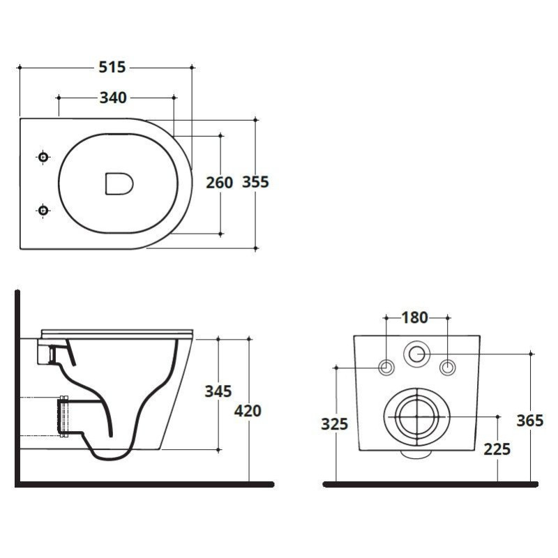 Zestaw Miska WC Wisząca Rimless Oceano.2 Z Deską Wolnoopadającą OC013+OC007S Althea Zestaw Miska WC Wisząca Rimless Oceano.2 Z Deską Wolnoopadającą OC013+OC007S Althea