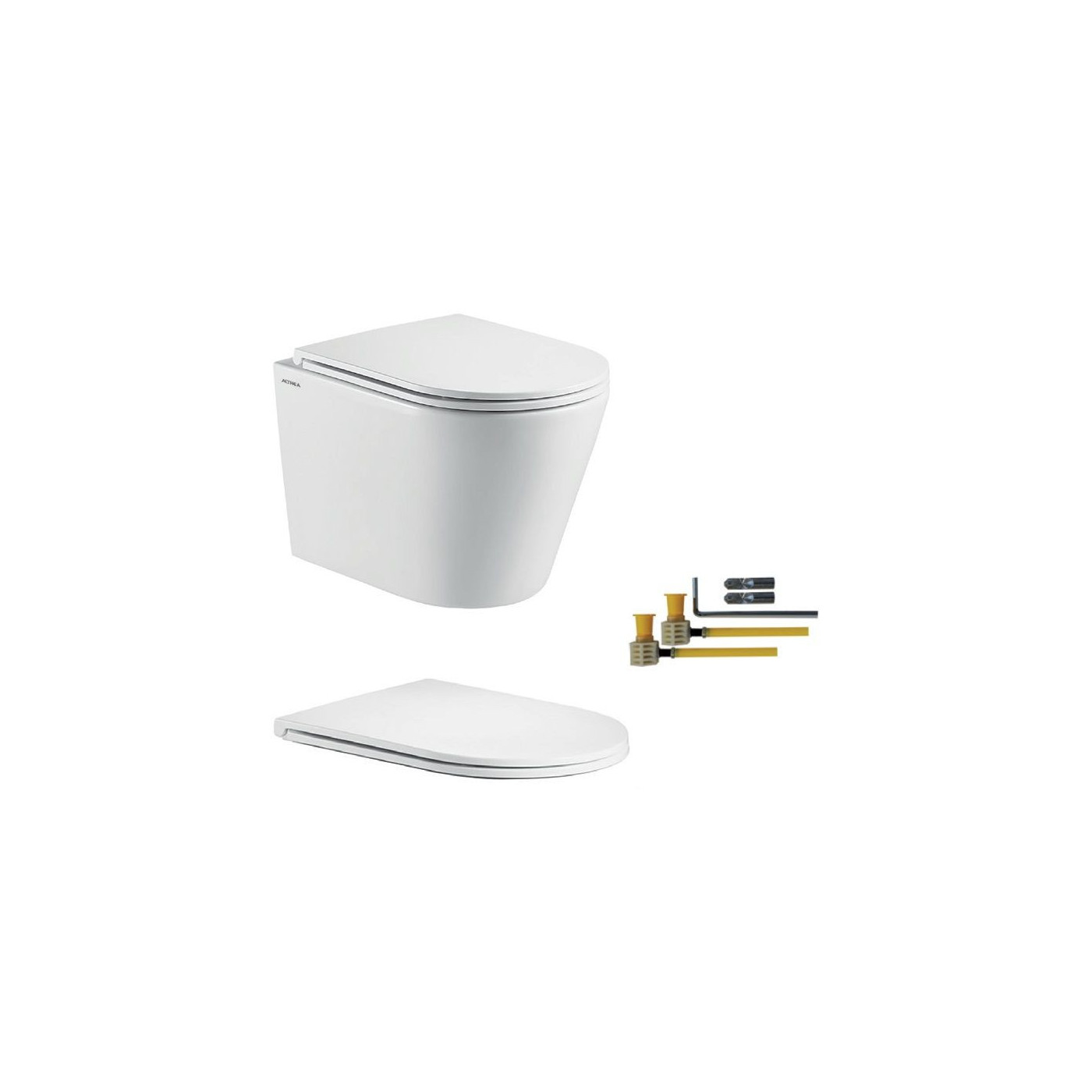 Zestaw Miska WC Wisząca Rimless Oceano.2 Z Deską Wolnoopadającą OC013+OC007S Althea Zestaw Miska WC Wisząca Rimless Oceano.2 Z Deską Wolnoopadającą OC013+OC007S Althea