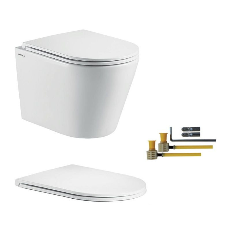 Zestaw Miska WC Wisząca Rimless Oceano.2 Z Deską Wolnoopadającą OC013+OC007S Althea Zestaw Miska WC Wisząca Rimless Oceano.2 Z Deską Wolnoopadającą OC013+OC007S Althea