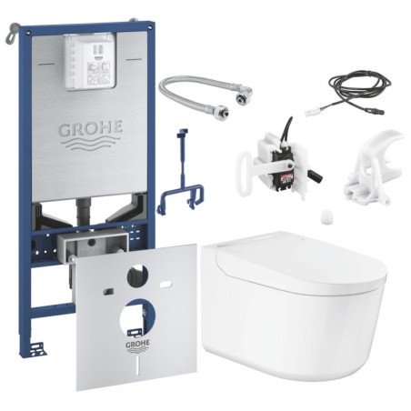 Zestaw Toaleta Myjąca Sensia Pro 36508SH0 + Stelaż Rapid SLX 39598000 + Zestaw Do Spłukiwania Automatycznego 46944001 Grohe