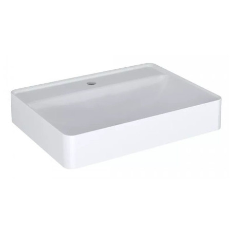 Umywalka Meblowa Kwarcowa Vibe 60 cm Z Otworem Na Baterię Biało-Szara 146-0503 Krofam