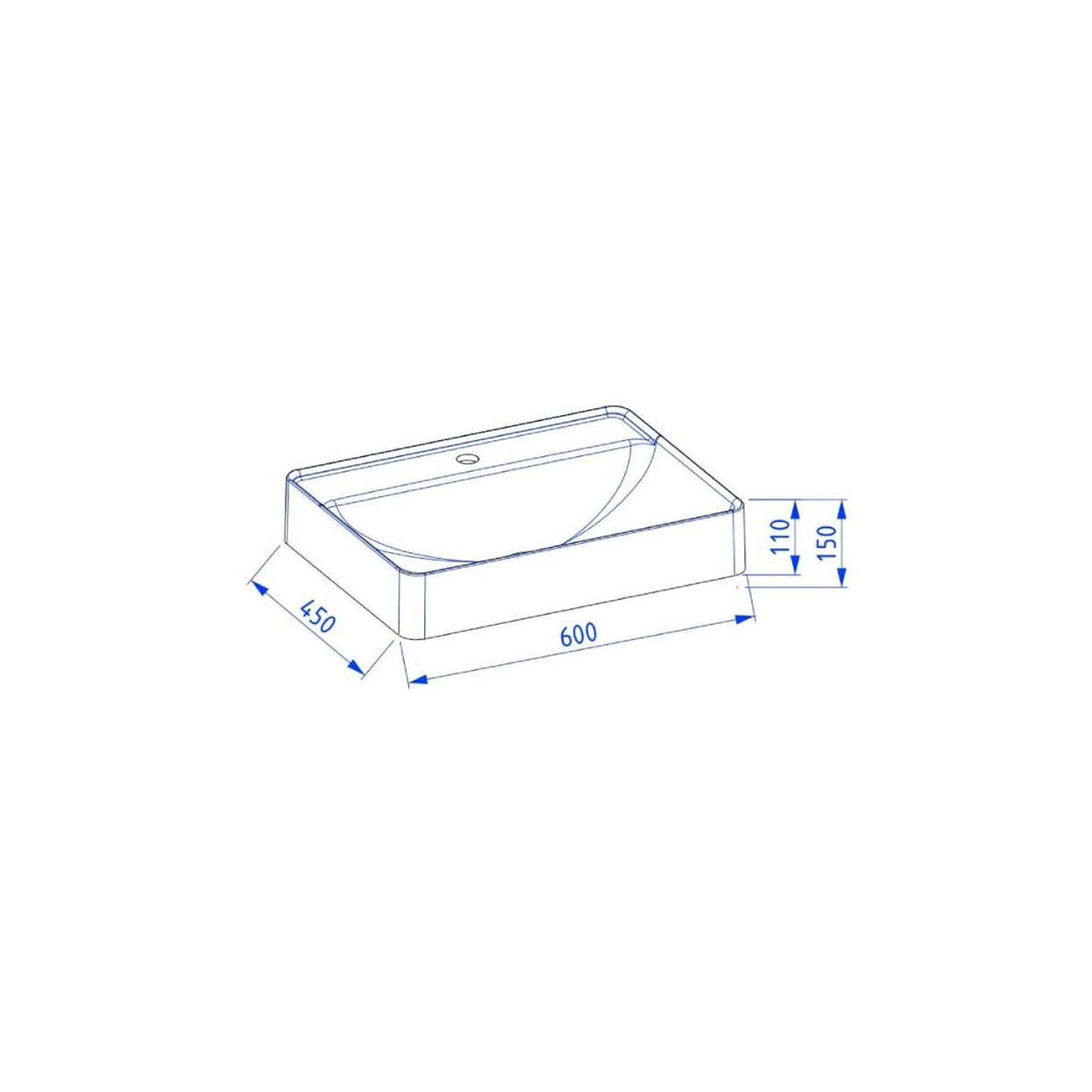 Umywalka Meblowa Kwarcowa Vibe 60 cm Z Otworem Na Baterię Biało-Szara 146-0503 Krofam Umywalka Meblowa Kwarcowa Vibe 60 cm Z Otworem Na Baterię Biało-Szara 146-0503 Krofam