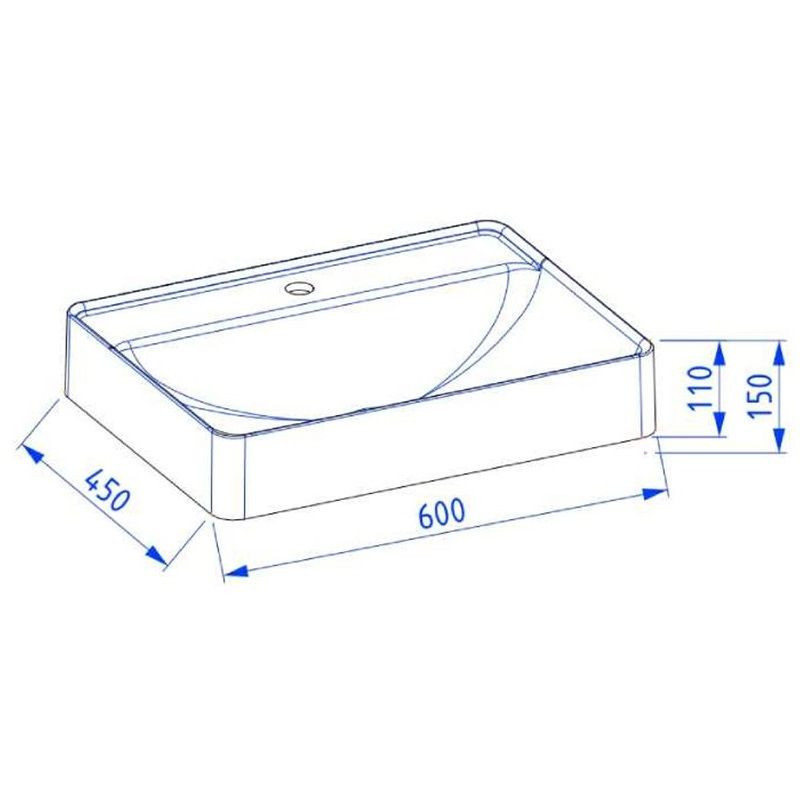 Umywalka Meblowa Kwarcowa Vibe 60 cm Z Otworem Na Baterię Biało-Szara 146-0503 Krofam Umywalka Meblowa Kwarcowa Vibe 60 cm Z Otworem Na Baterię Biało-Szara 146-0503 Krofam