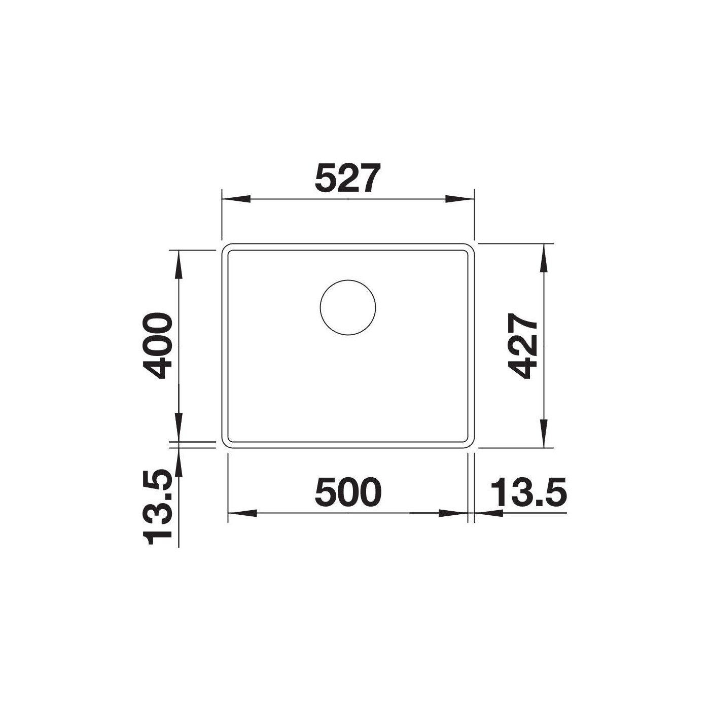 Zlewozmywak Kompozytowy Subline 500-F Czarny 525994 Blanco Zlewozmywak Kompozytowy Subline 500-F Czarny 525994 Blanco