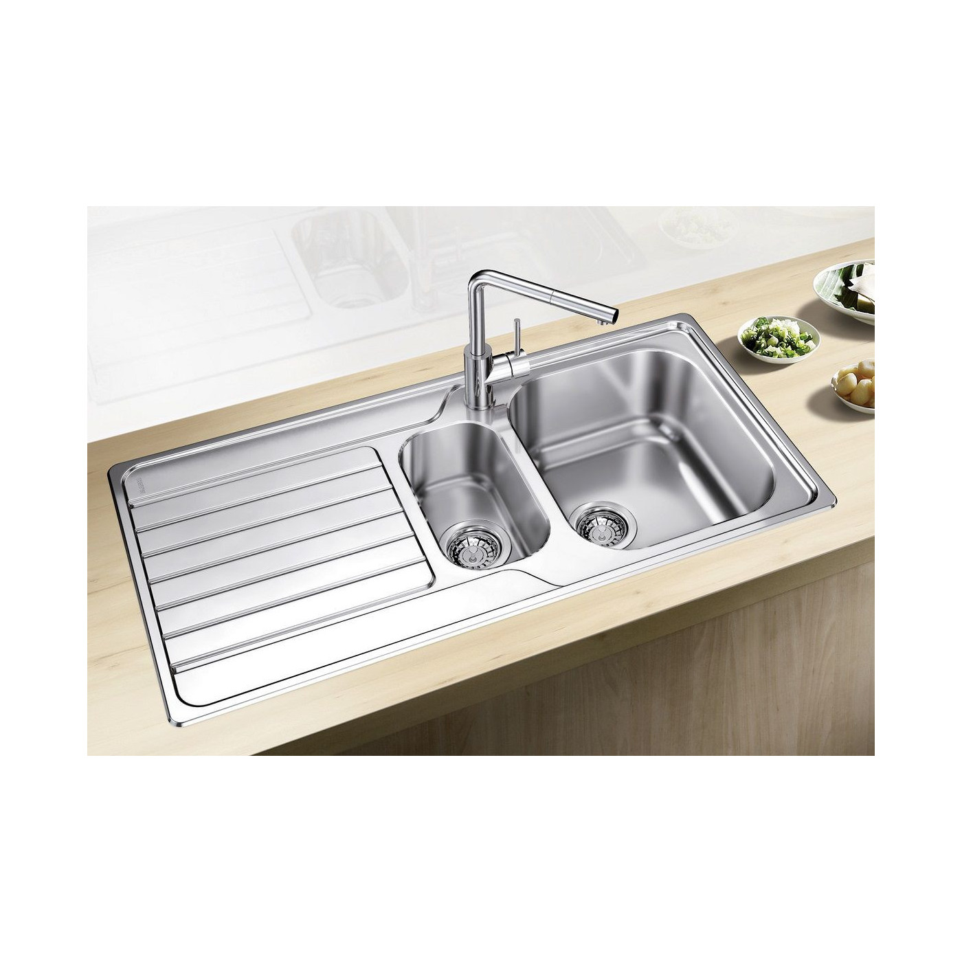 Zlewozmywak Stalowy Dinas 6 Stal 523375 Blanco Zlewozmywak Stalowy Dinas 6 Stal 523375 Blanco