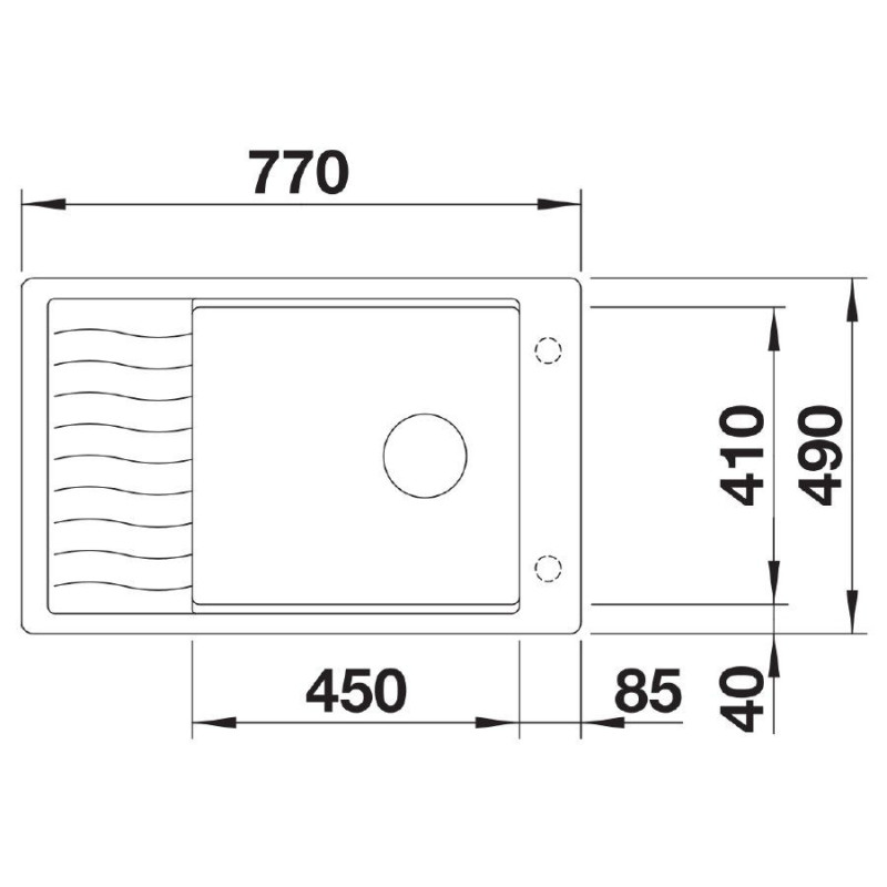 Zlewozmywak Kompozytowy Elon XL 6 S-F Czarny 525884 Blanco Zlewozmywak Kompozytowy Elon XL 6 S-F Czarny 525884 Blanco