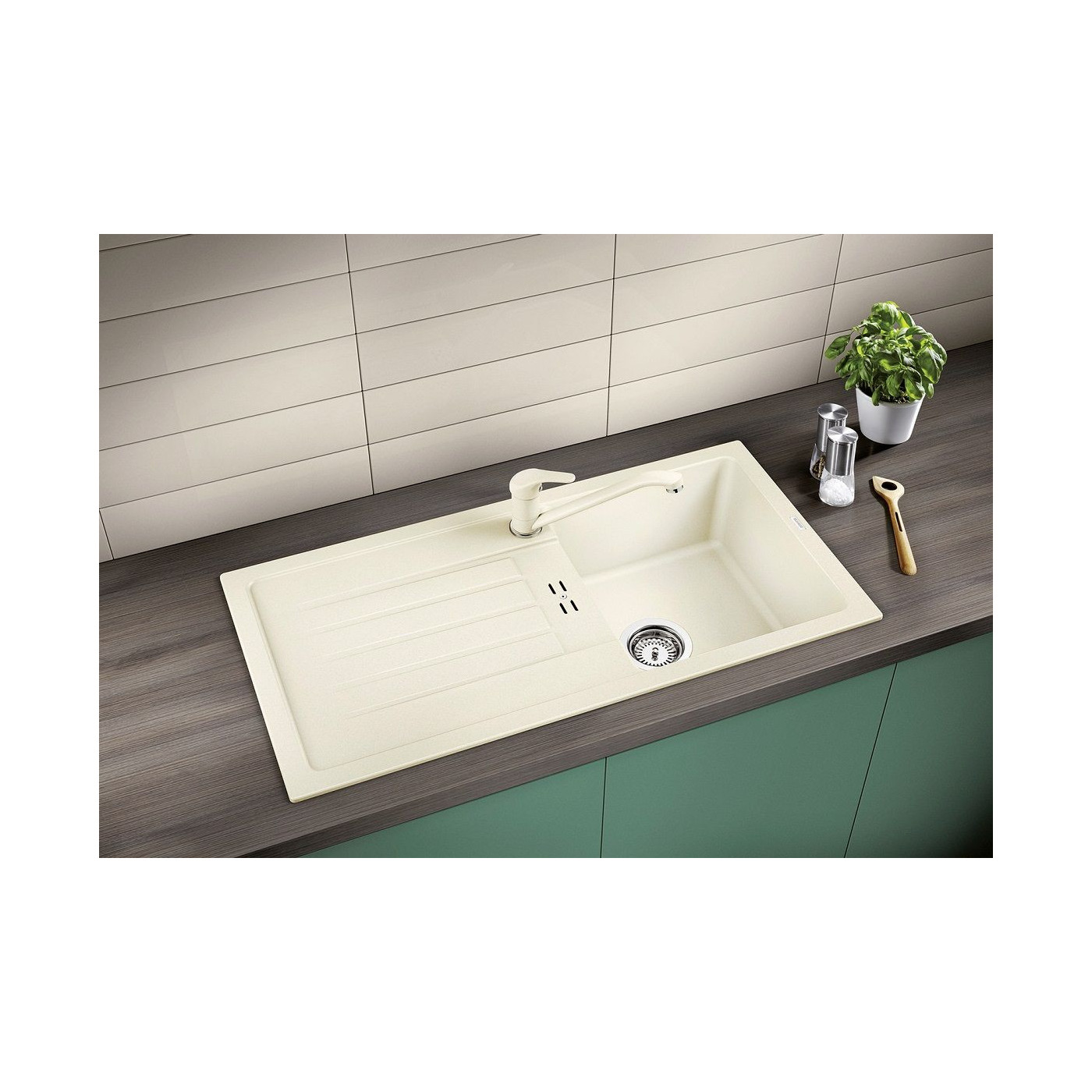 Zlewozmywak Kompozytowy Favum 45 Czarny 526081 Blanco Zlewozmywak Kompozytowy Favum 45 Czarny 526081 Blanco