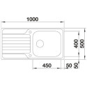 Zlewozmywak Stalowy Dinas XL 6 Stal 524255 Blanco Zlewozmywak Stalowy Dinas XL 6 Stal 524255 Blanco