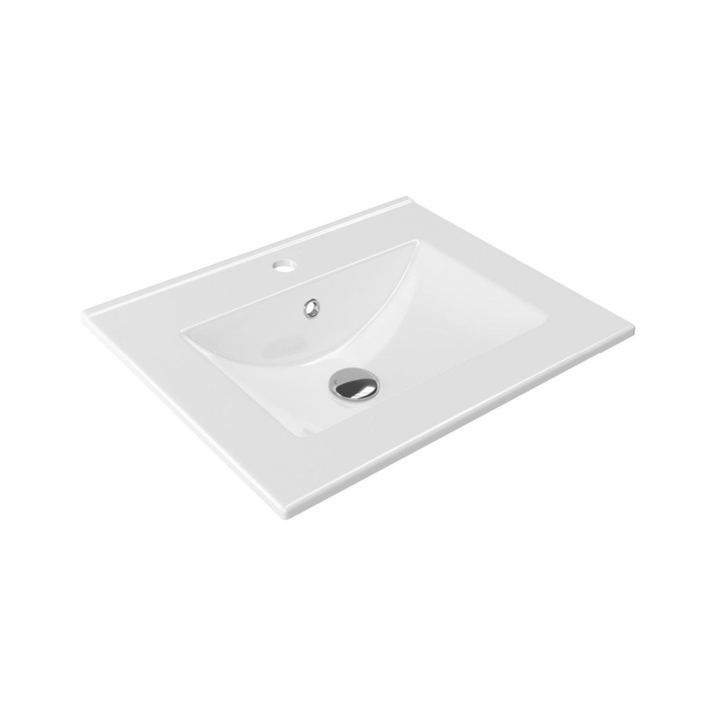 Umywalka Meblowa 61x46,5 cm Prostokątna Z Otworem Na Baterię As Biały Połysk CEEX.3617.600.WH Excellent Umywalka Meblowa 61x46,5 cm Prostokątna Z Otworem Na Baterię As Biały Połysk CEEX.3617.600.WH Excellent
