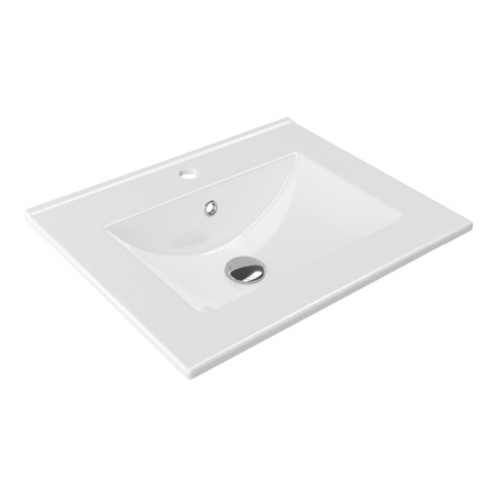 Umywalka Meblowa 61x46,5 cm Prostokątna Z Otworem Na Baterię As Biały Połysk CEEX.3617.600.WH Excellent