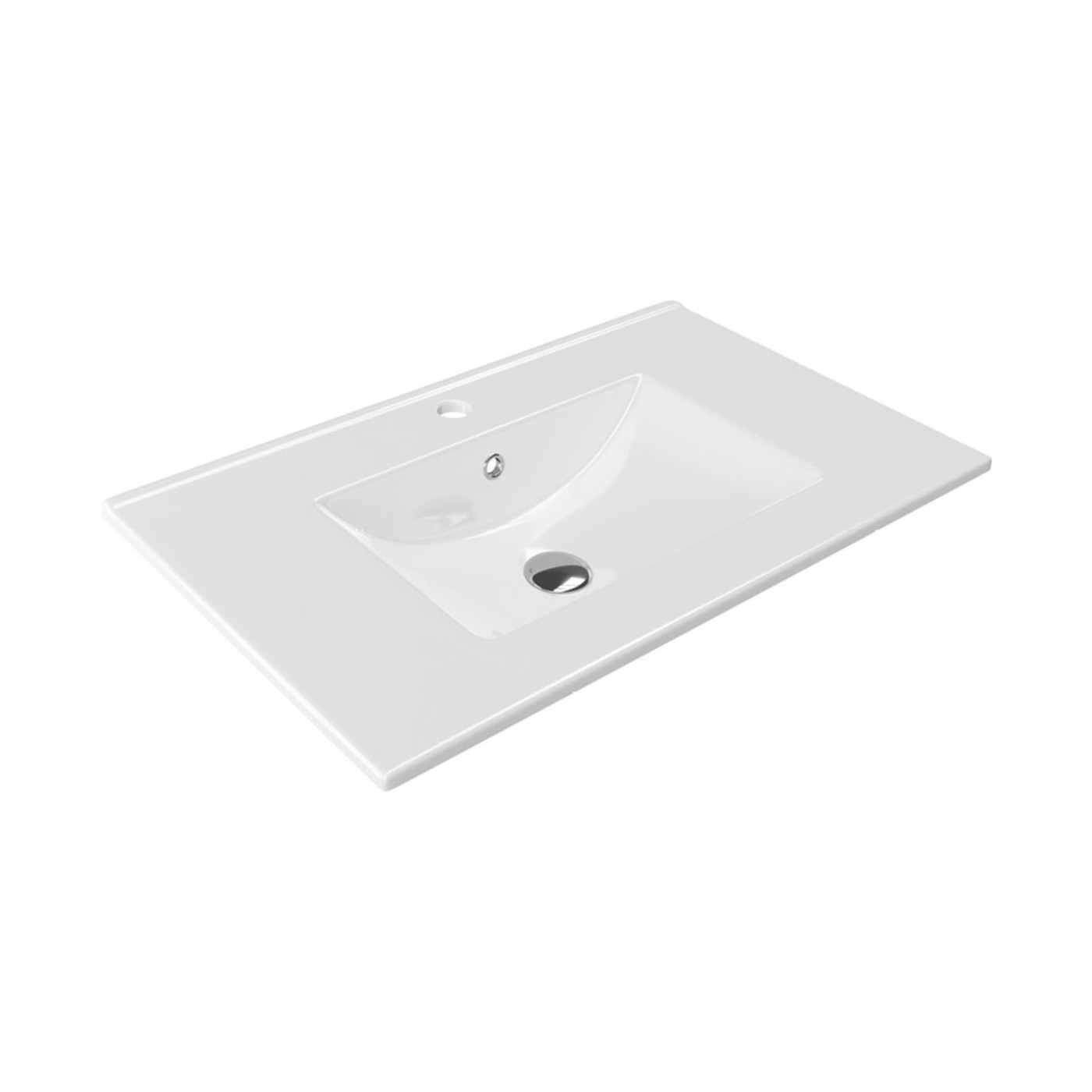 Umywalka Meblowa 81x46,5 cm Prostokątna Z Otworem Na Baterię As Biały Połysk CEEX.3617.800.WH Excellent Umywalka Meblowa 81x46,5 cm Prostokątna Z Otworem Na Baterię As Biały Połysk CEEX.3617.800.WH Excellent
